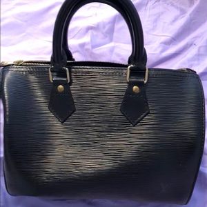 Louis Vuitton Black Epi Leather Speedy 25